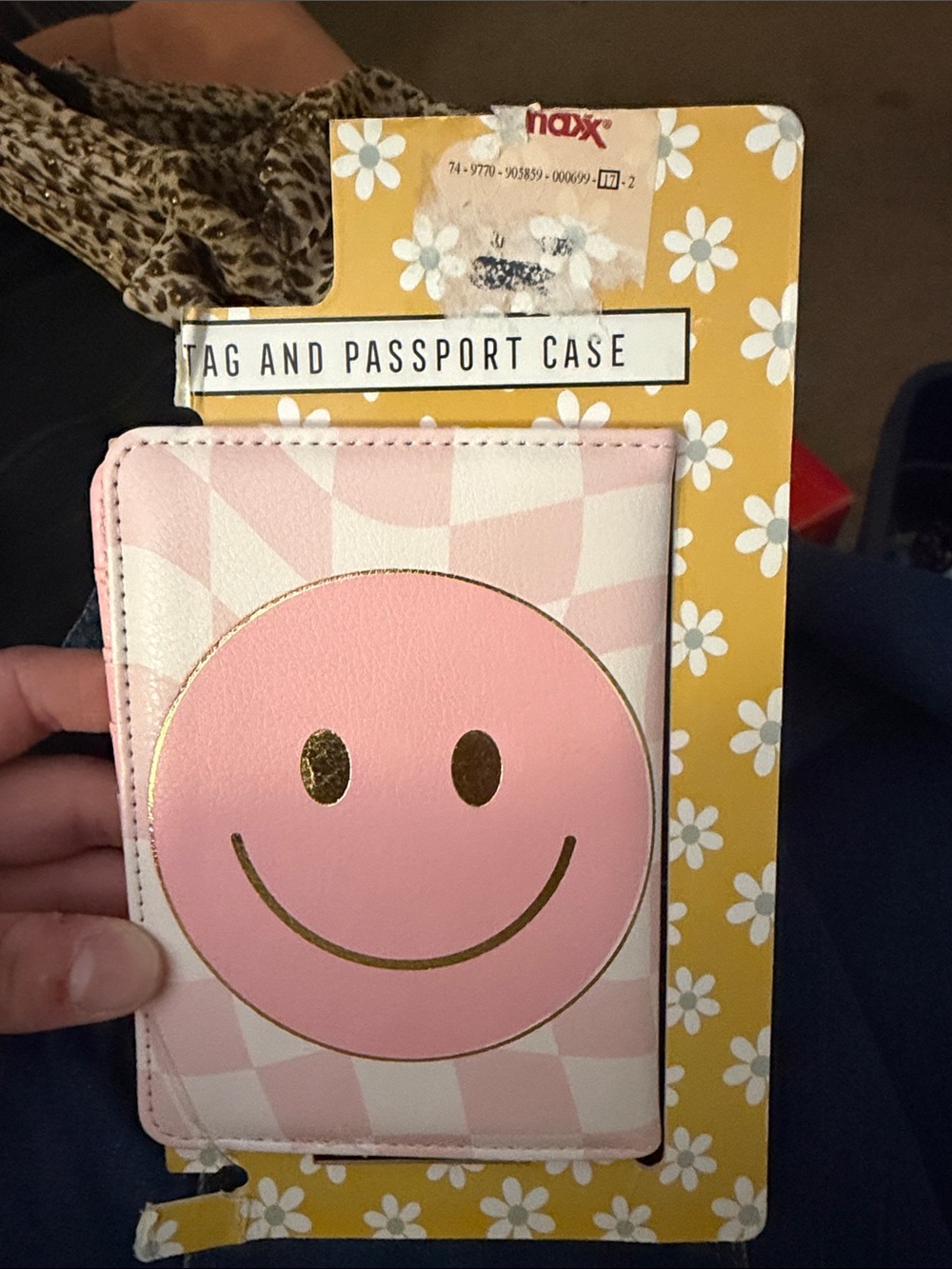Pink Smiley Passport Case